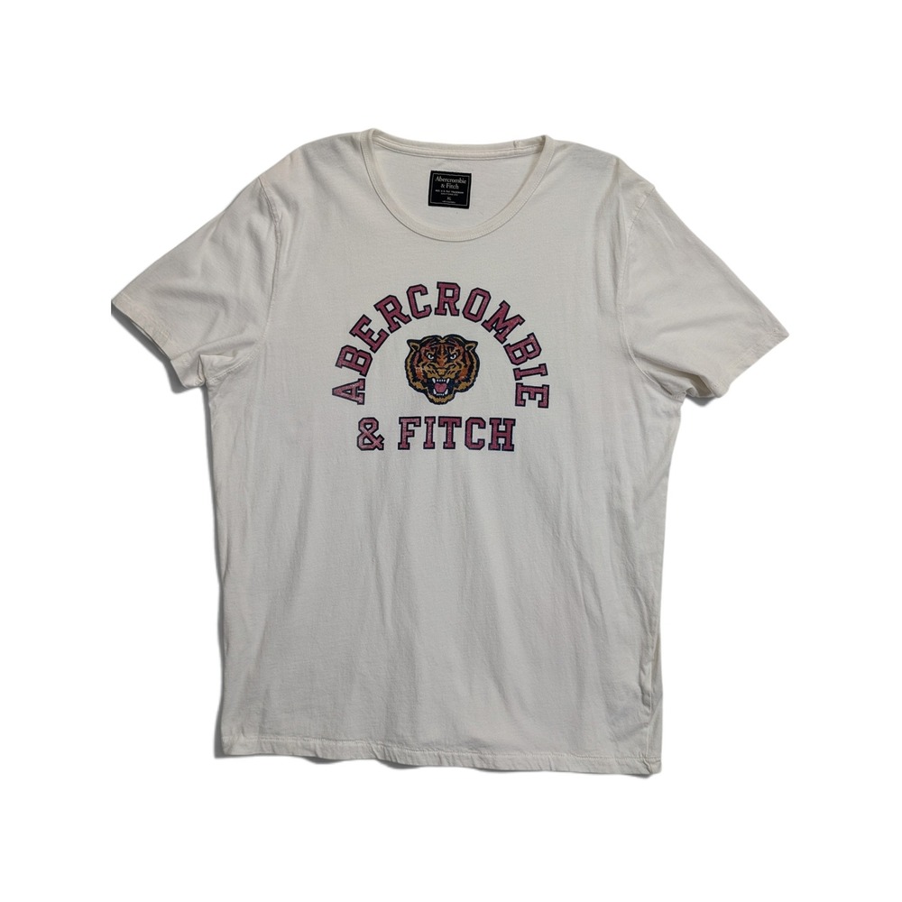 Abercrombie Fitch Mens T Shirt XL Tiger Graphic Logo